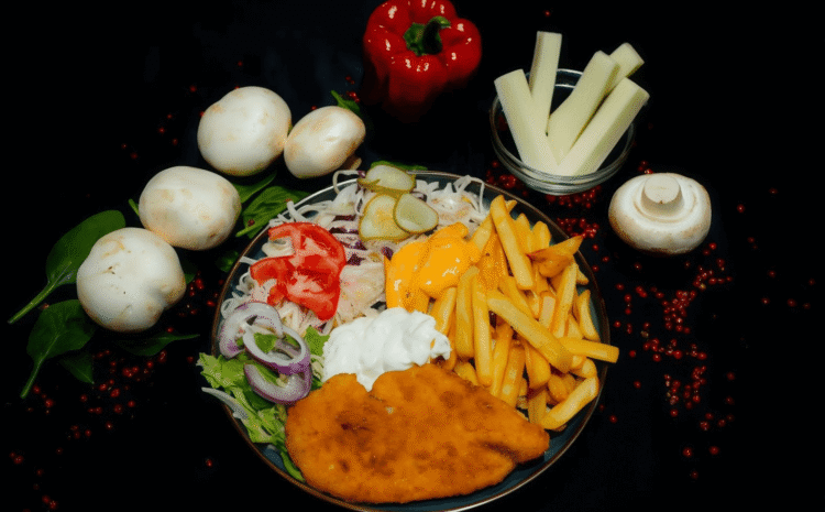 Meniu Snitel din piept de pui